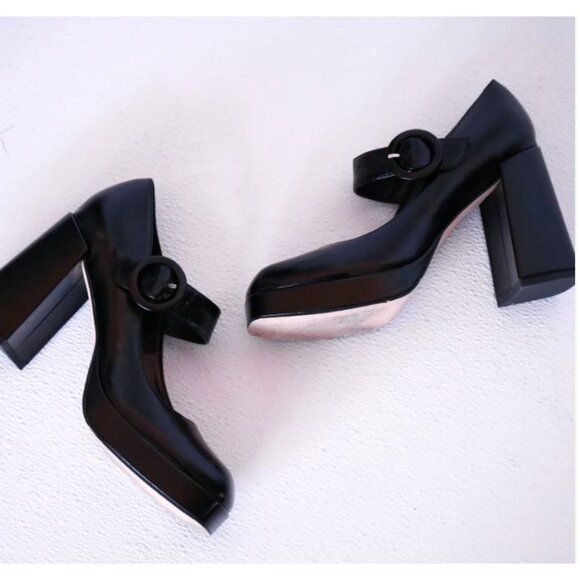 Nine West Black Mary Jane Heels - Picture 2 of 3